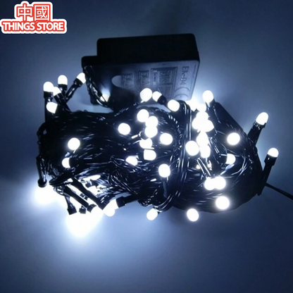 Serie de cascada luz blanca 10 metros