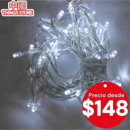 Serie de luces blancas 20 metros con 400 luces
