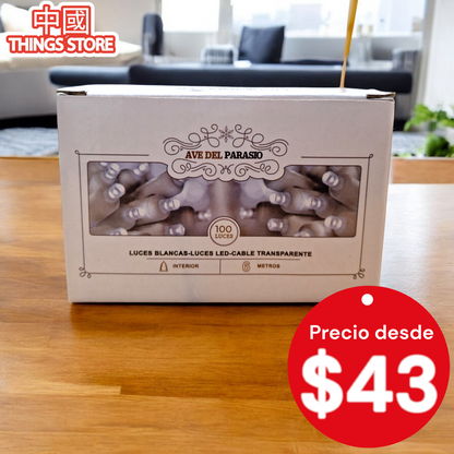 Serie blanca 100 luces 6m