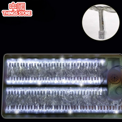 Serie musical de luz blanca 7 metros 140 luces