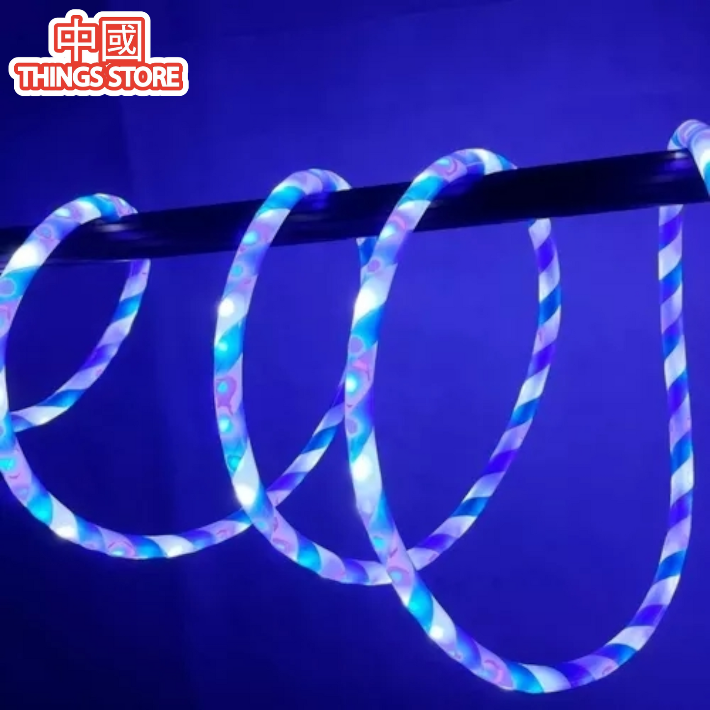 Serie de manguera blanca tipo caramelo 10m