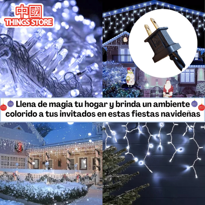 Serie de cascada blanca 4m 200 luces