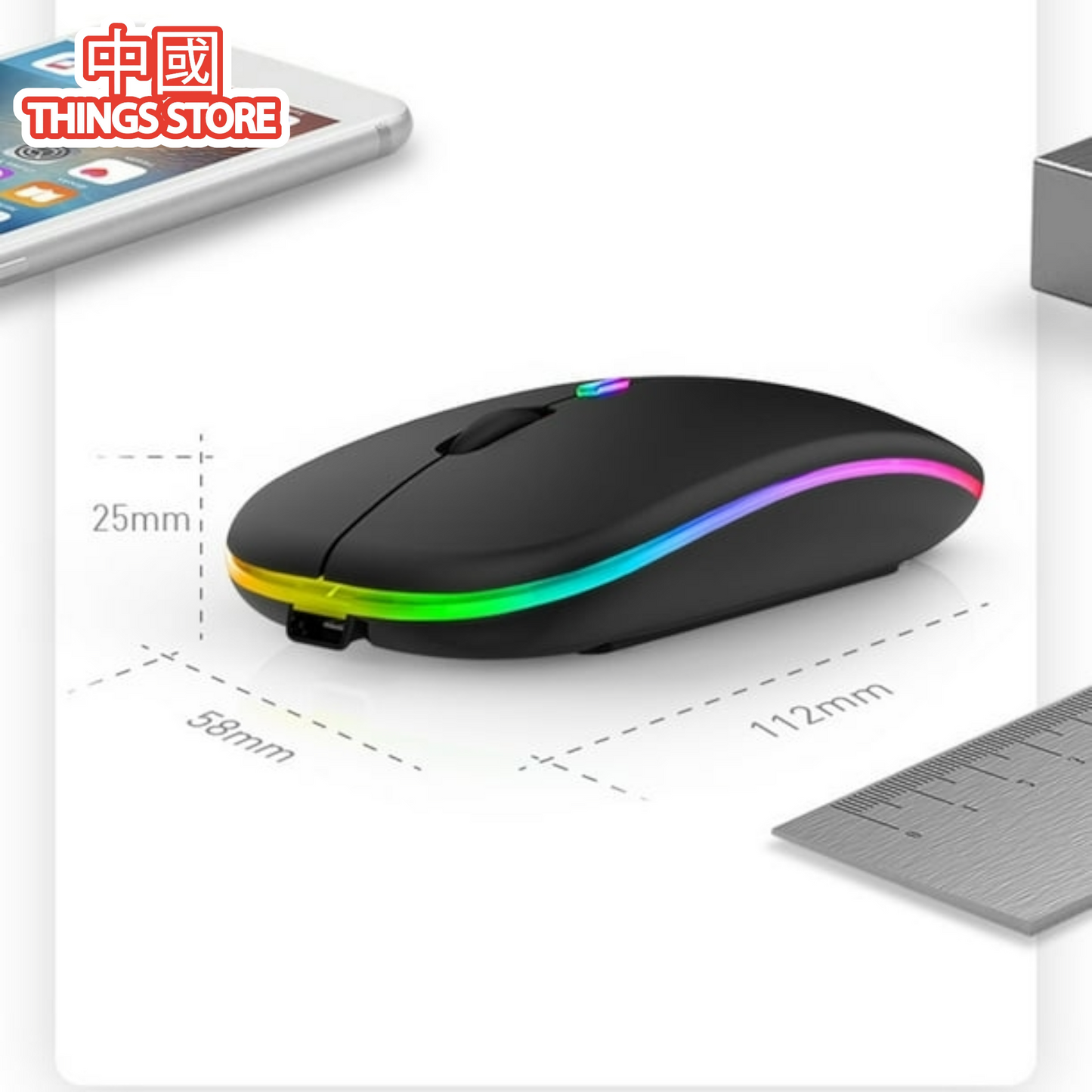 Mouse inalámbrico recargable