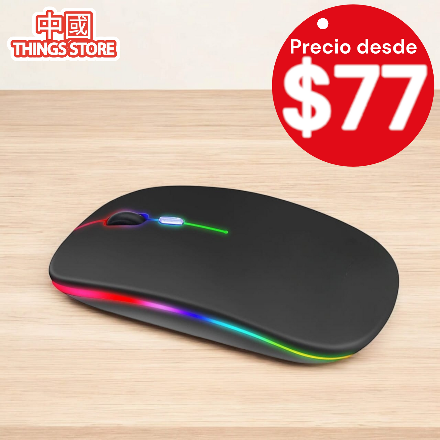 Mouse inalámbrico recargable