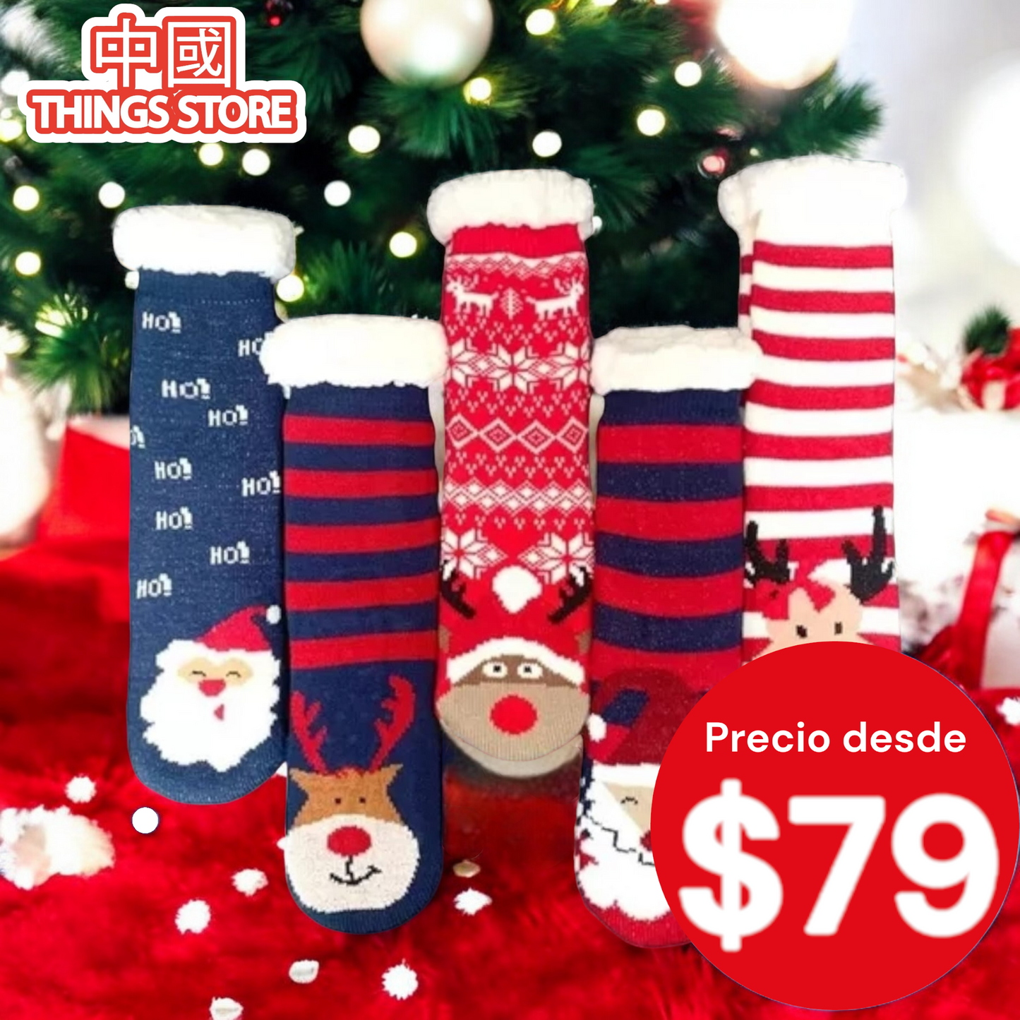 Calcetín afelpado para niño