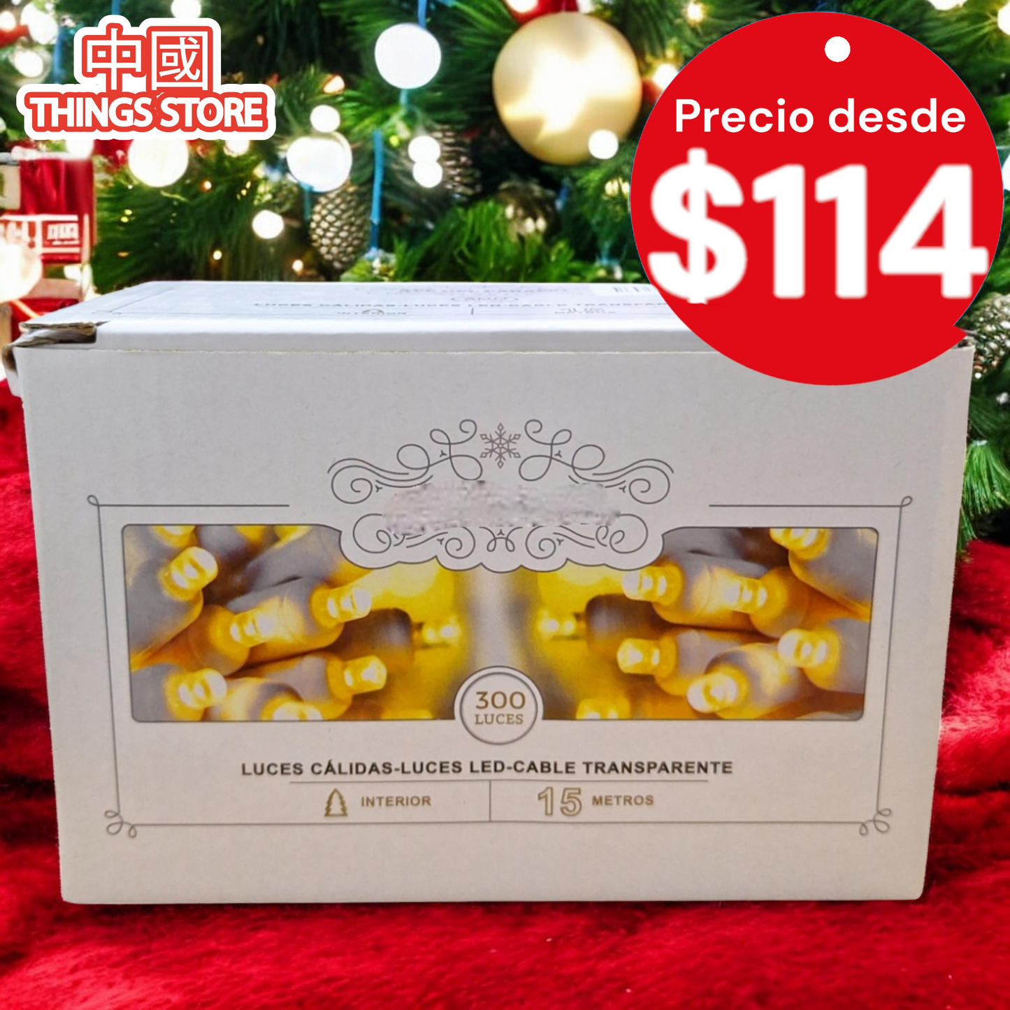 Serie cálida 15 metros con 300 luces