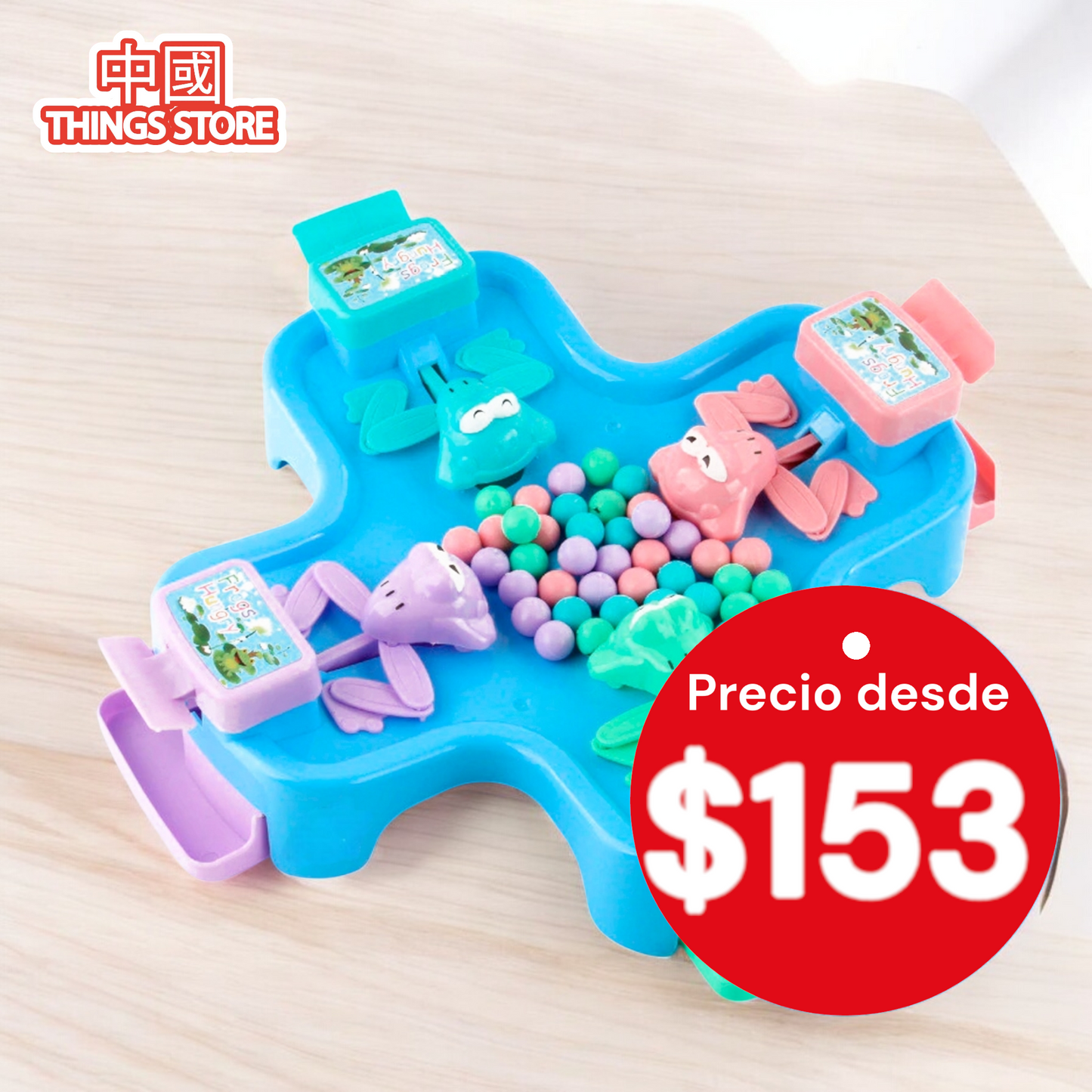 Juego de mesa alimenta a las ranas