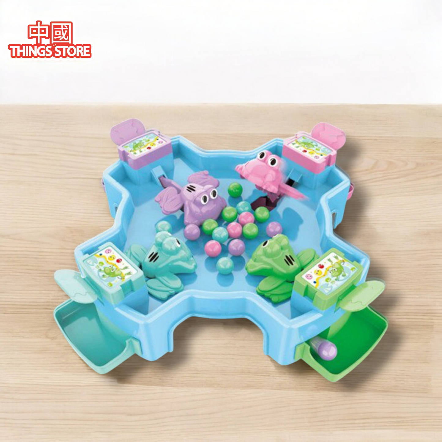 Juego de mesa alimenta a las ranas