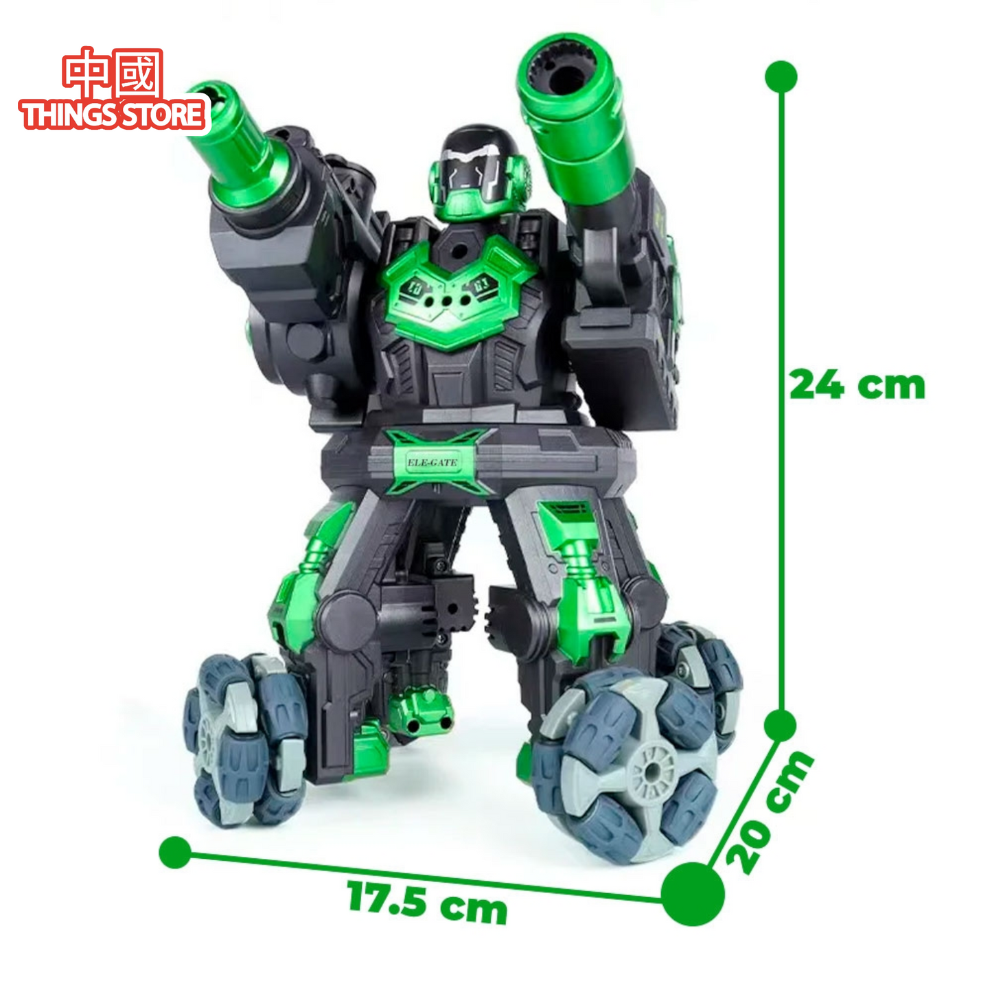 Robot de juguete con cañón de balas de hidrogel