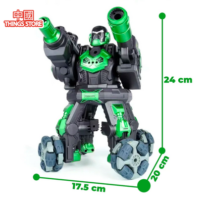 Robot de juguete con cañón de balas de hidrogel