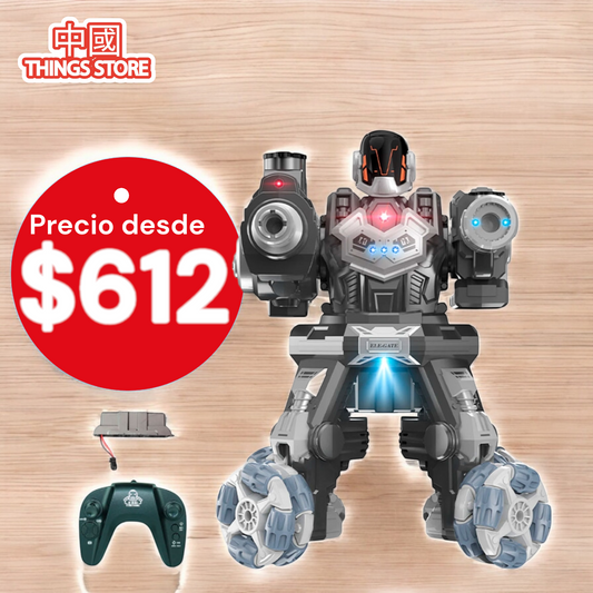 Robot de juguete con cañón de balas de hidrogel