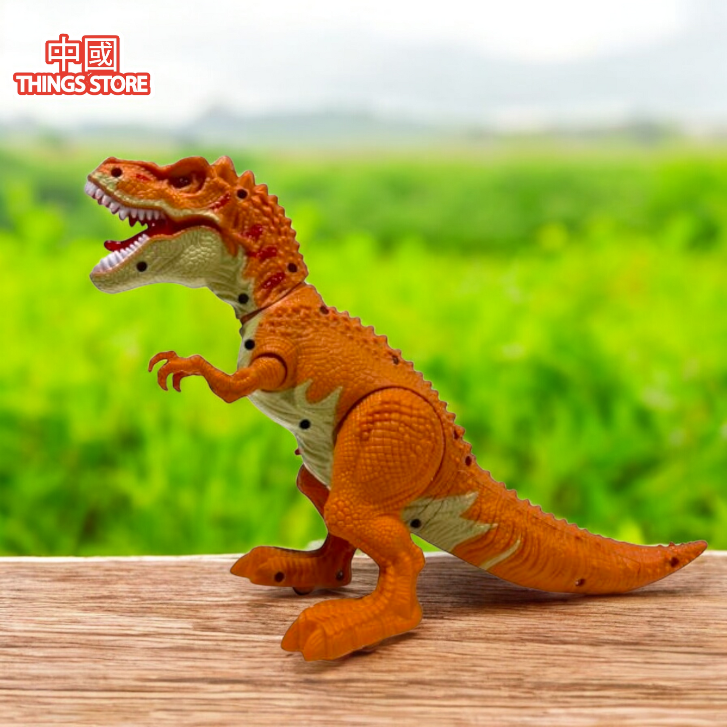 Dinosaurio saca humo