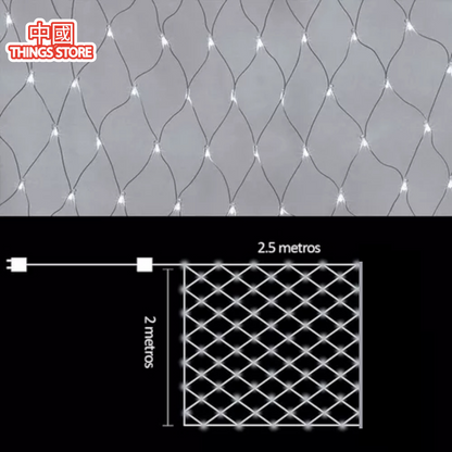 Serie LED de luz blanca tipo red 2×2 metros