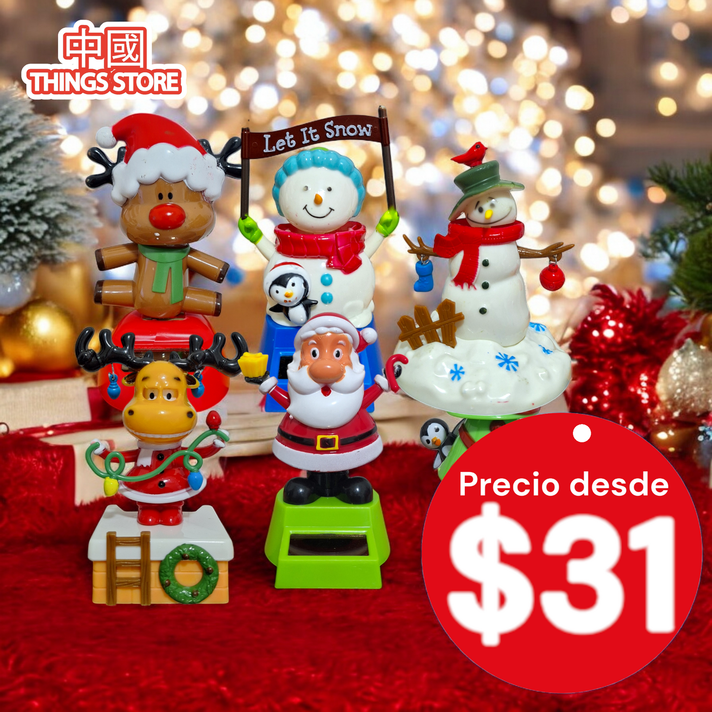 Muñeco solar navideño