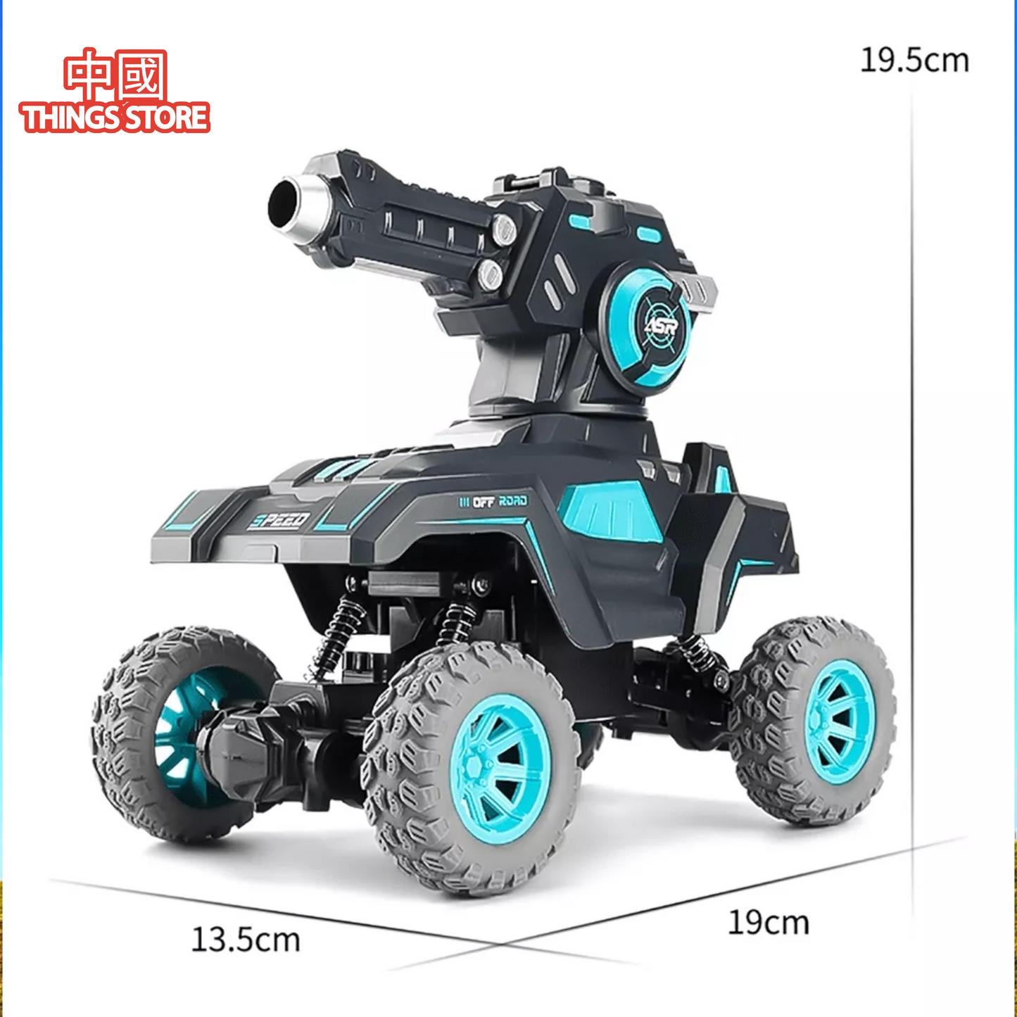 Carro a control remoto con cañón