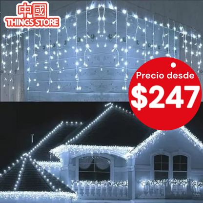 Serie de cascada blanca 500luces