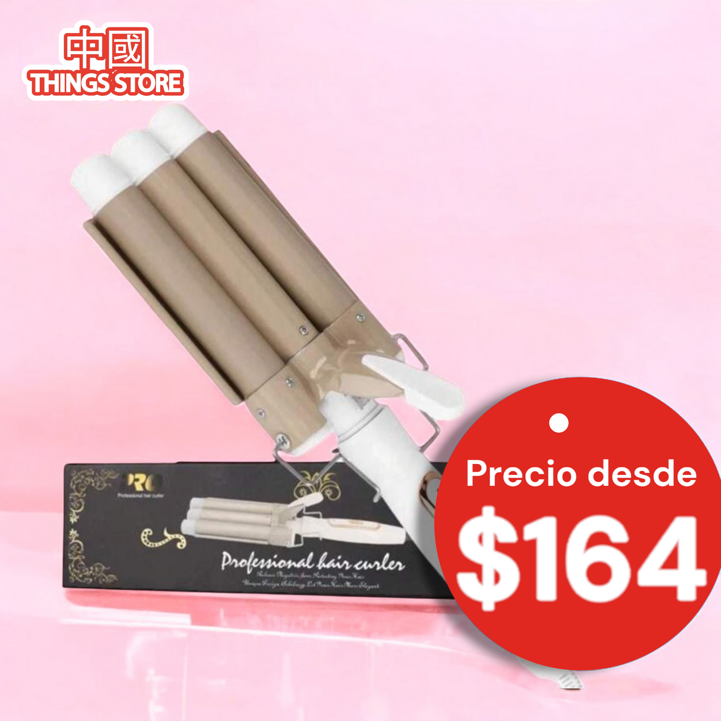 Rizadora de cabello triple