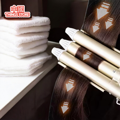 Rizadora de cabello triple