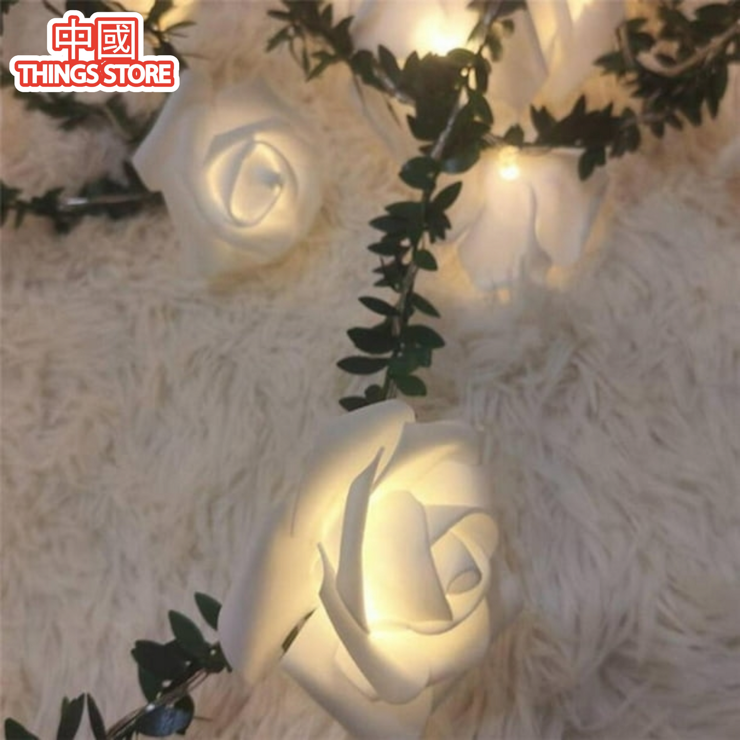 Serie led de rosas de enchufe 2m