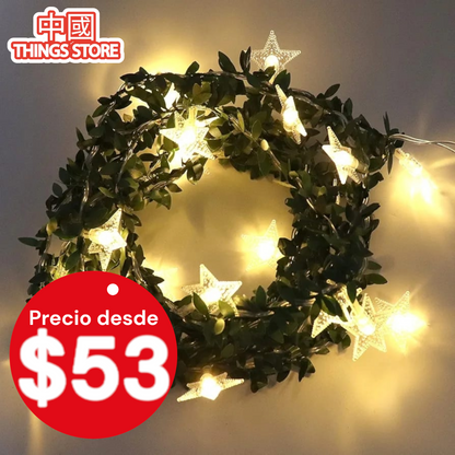 Serie led de estrellas de enchufe 2m