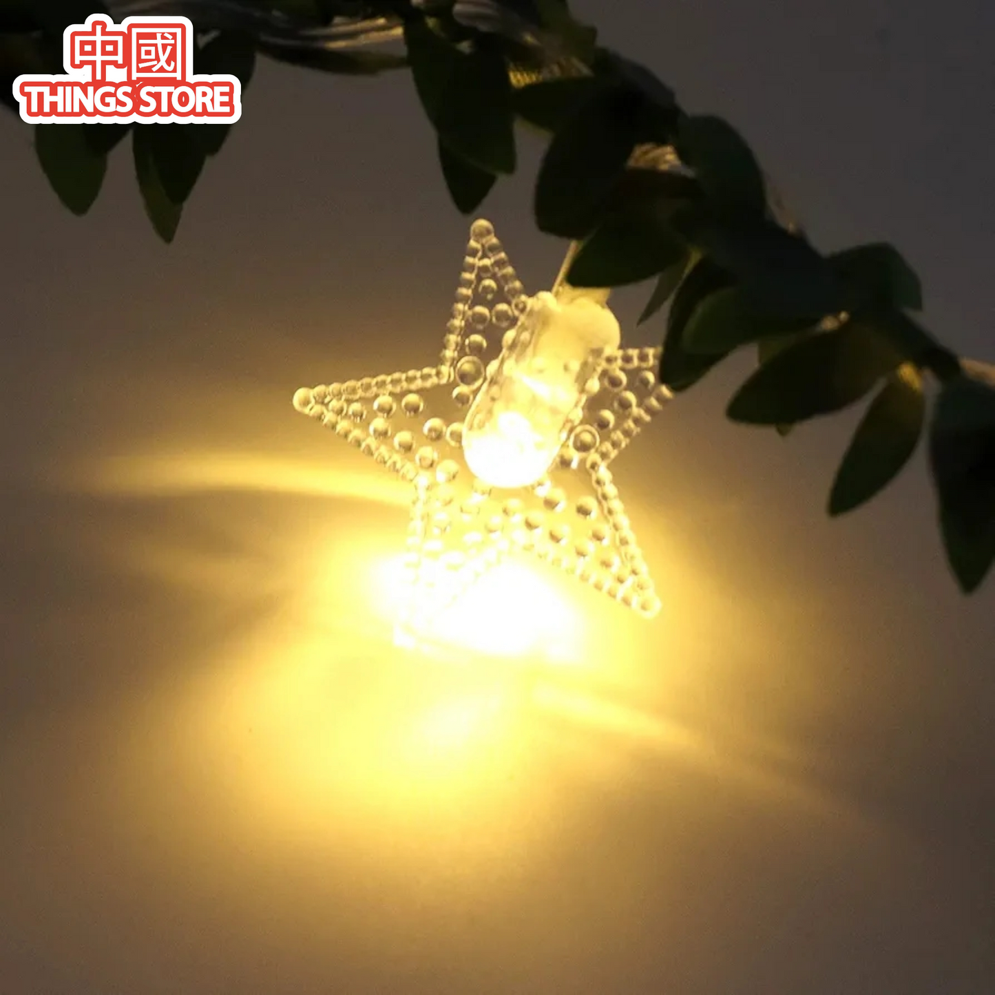 Serie led de estrellas de enchufe 2m