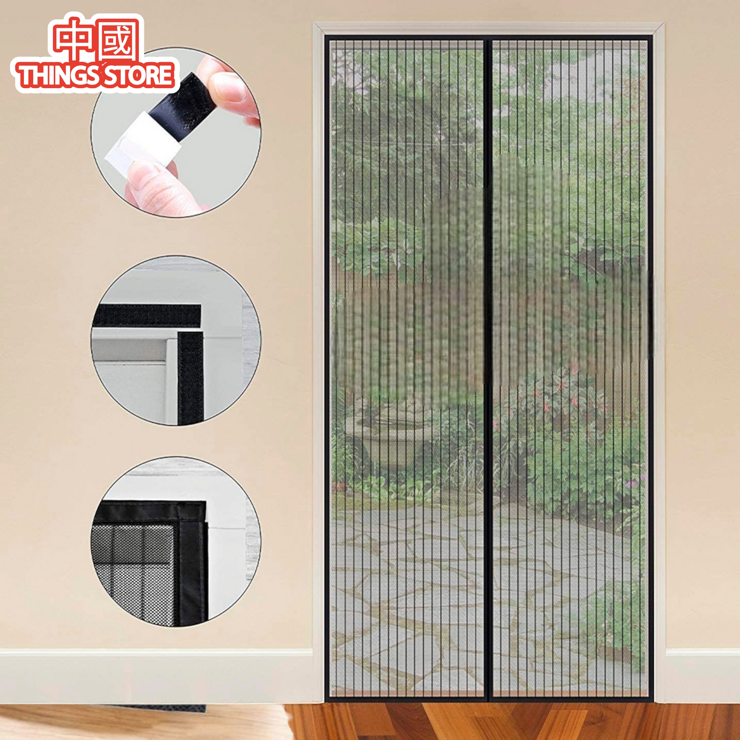 Cortina mosquitero con cierre magnético