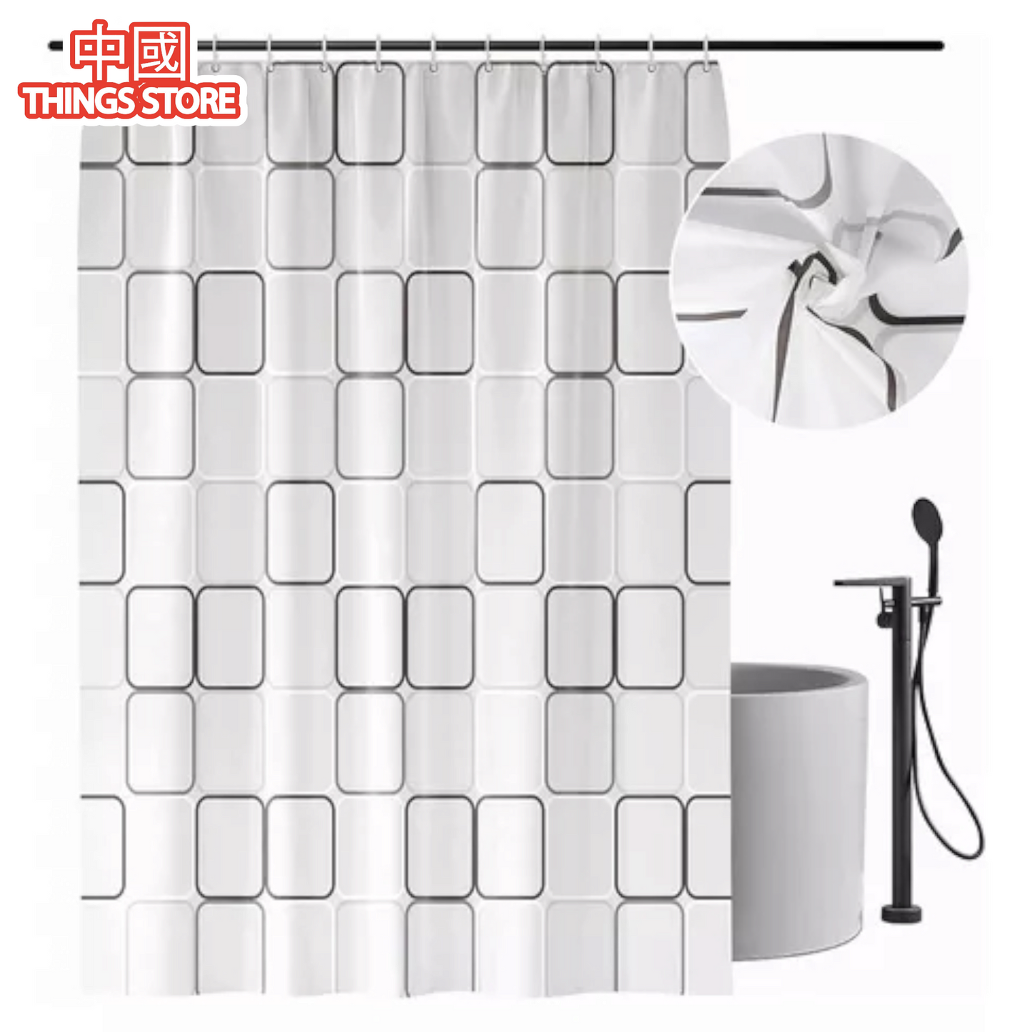 Cortina de baño con diseño