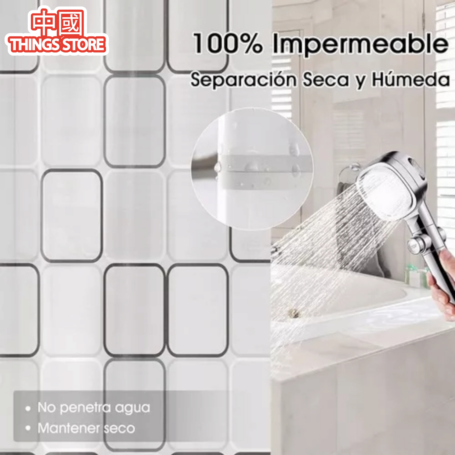 Cortina de baño con diseño