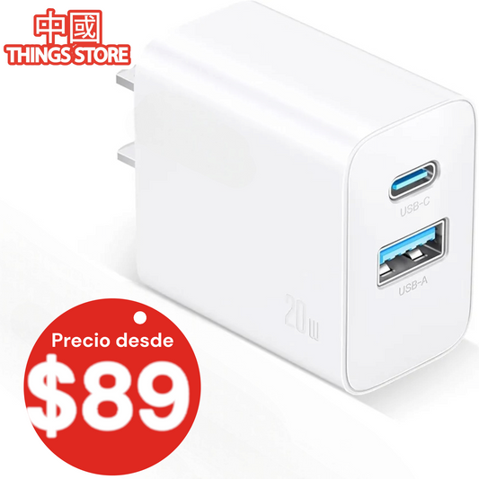 Cubo de carga entrada tipo C y usb