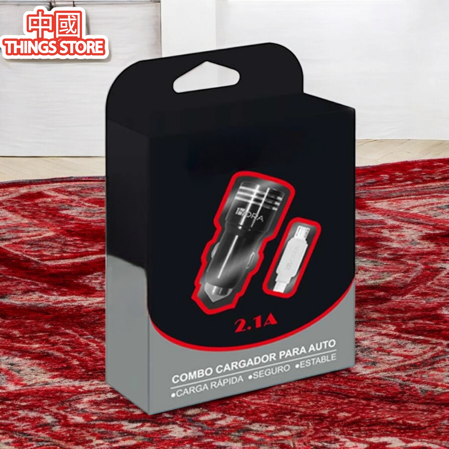 Cargador para auto USB a V8