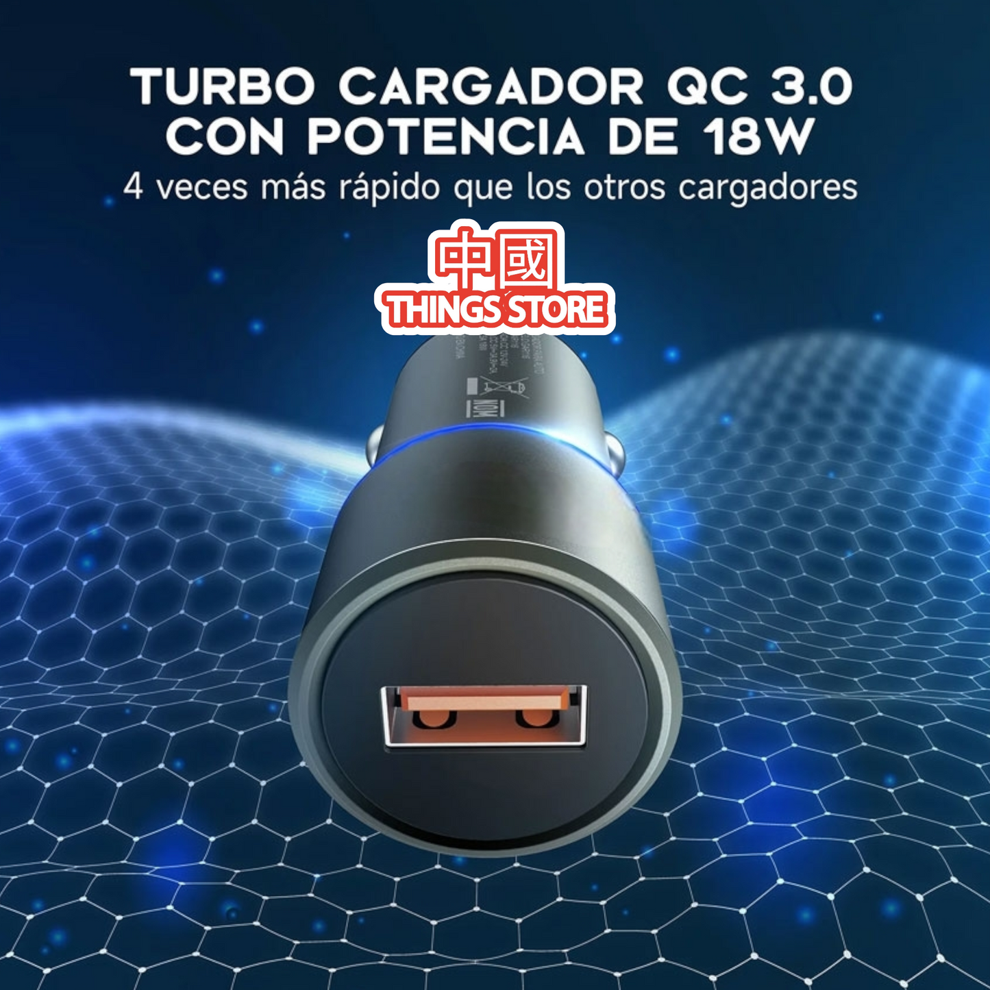 Combo cargador para auto de USB a tipo C