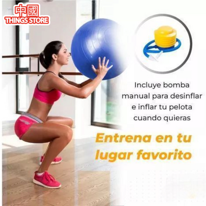 Pelota de yoga con bomba