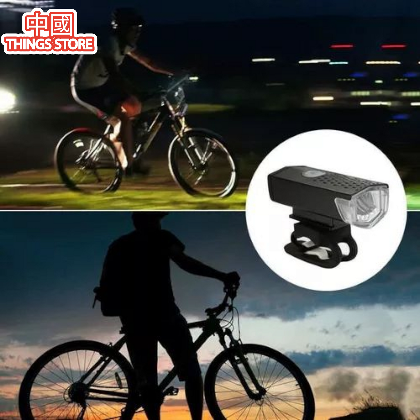Luz led recargable para bicicleta