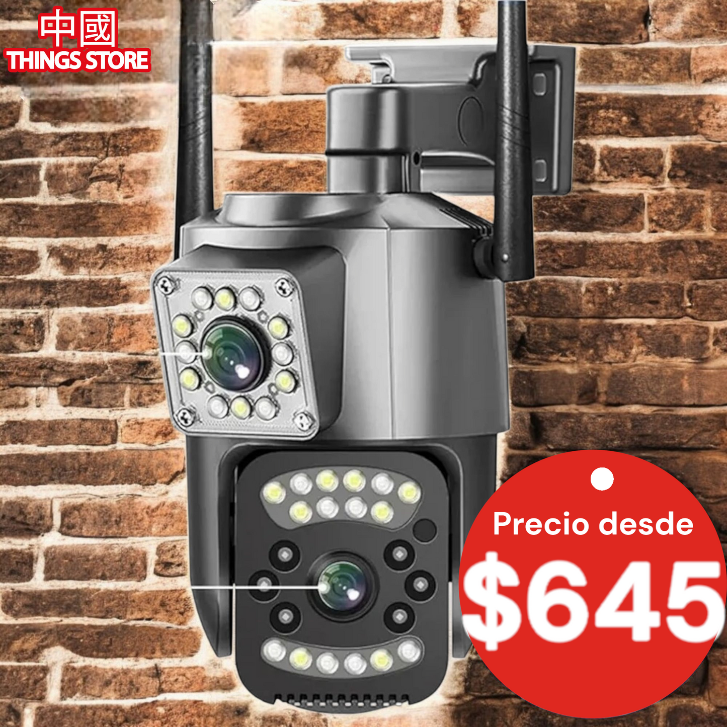 Cámara doble para exteriores