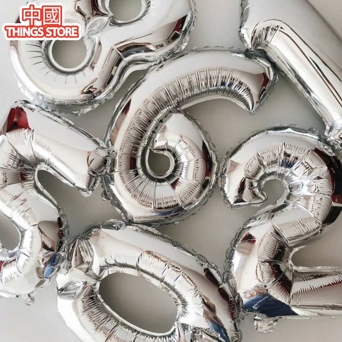Globos metálicos de números