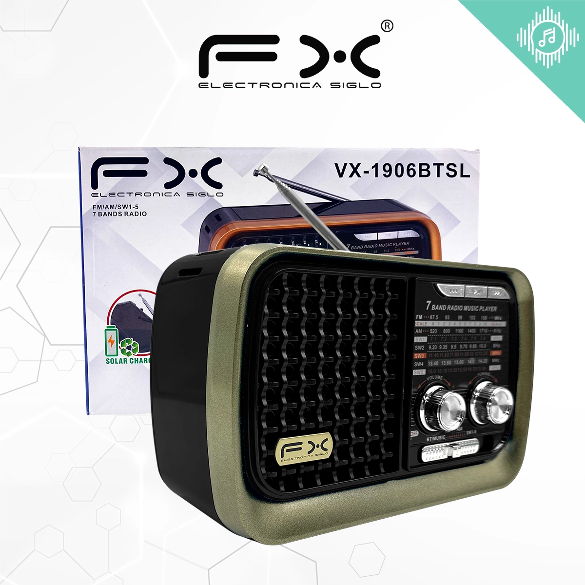 Radio Bluetooth solar