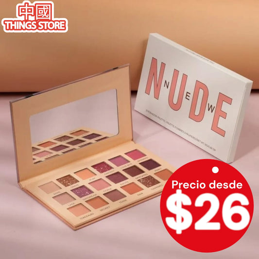 Paleta de sombras 18 colores NUDE