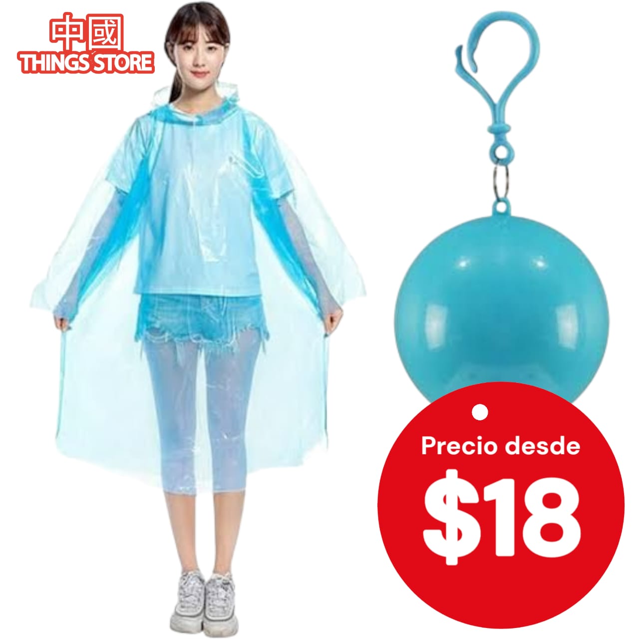 Impermeable portátil de bolita