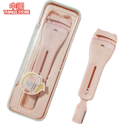 Cortador y enchinador de pestañas y cejas