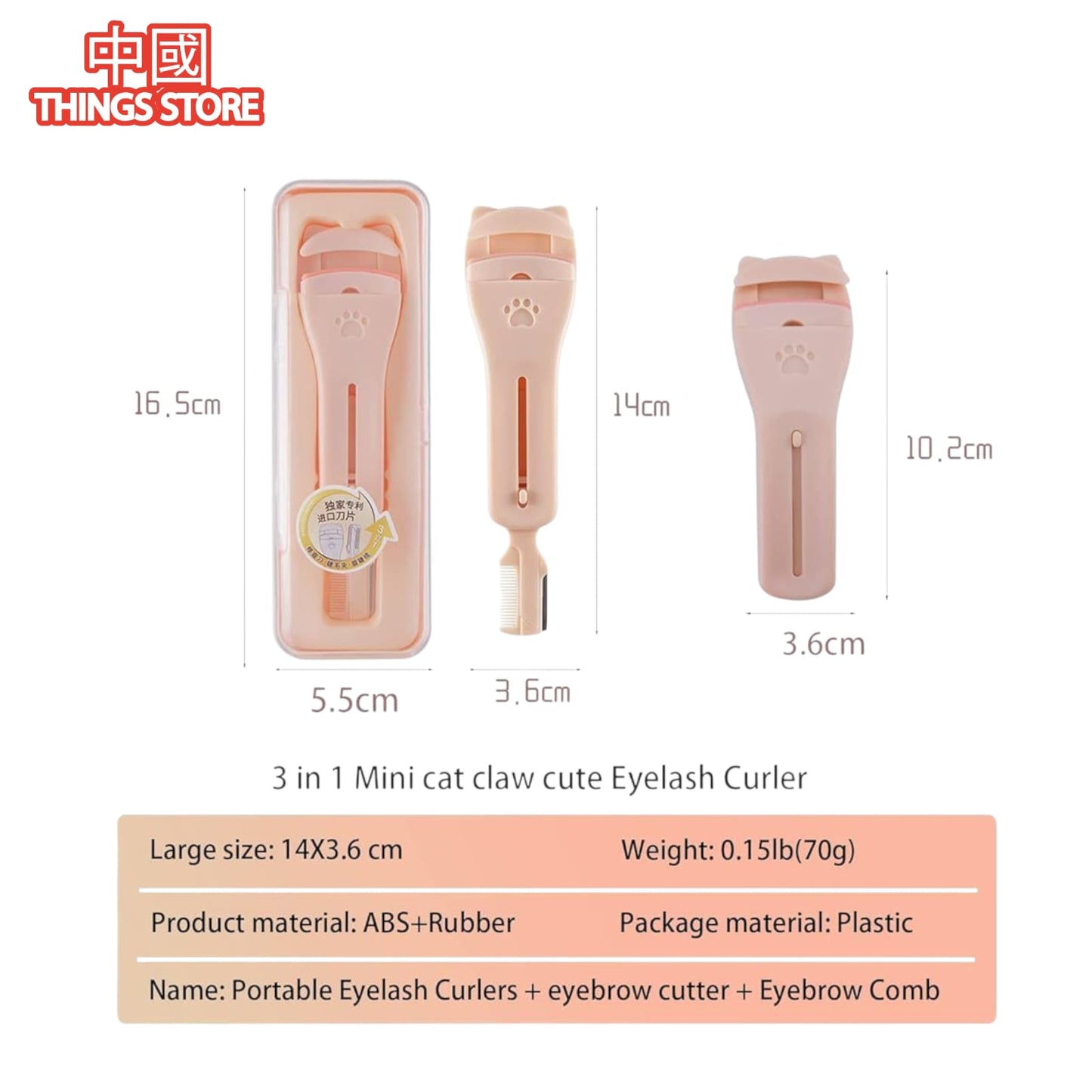 Cortador y enchinador de pestañas y cejas