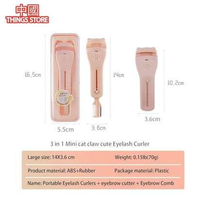 Cortador y enchinador de pestañas y cejas