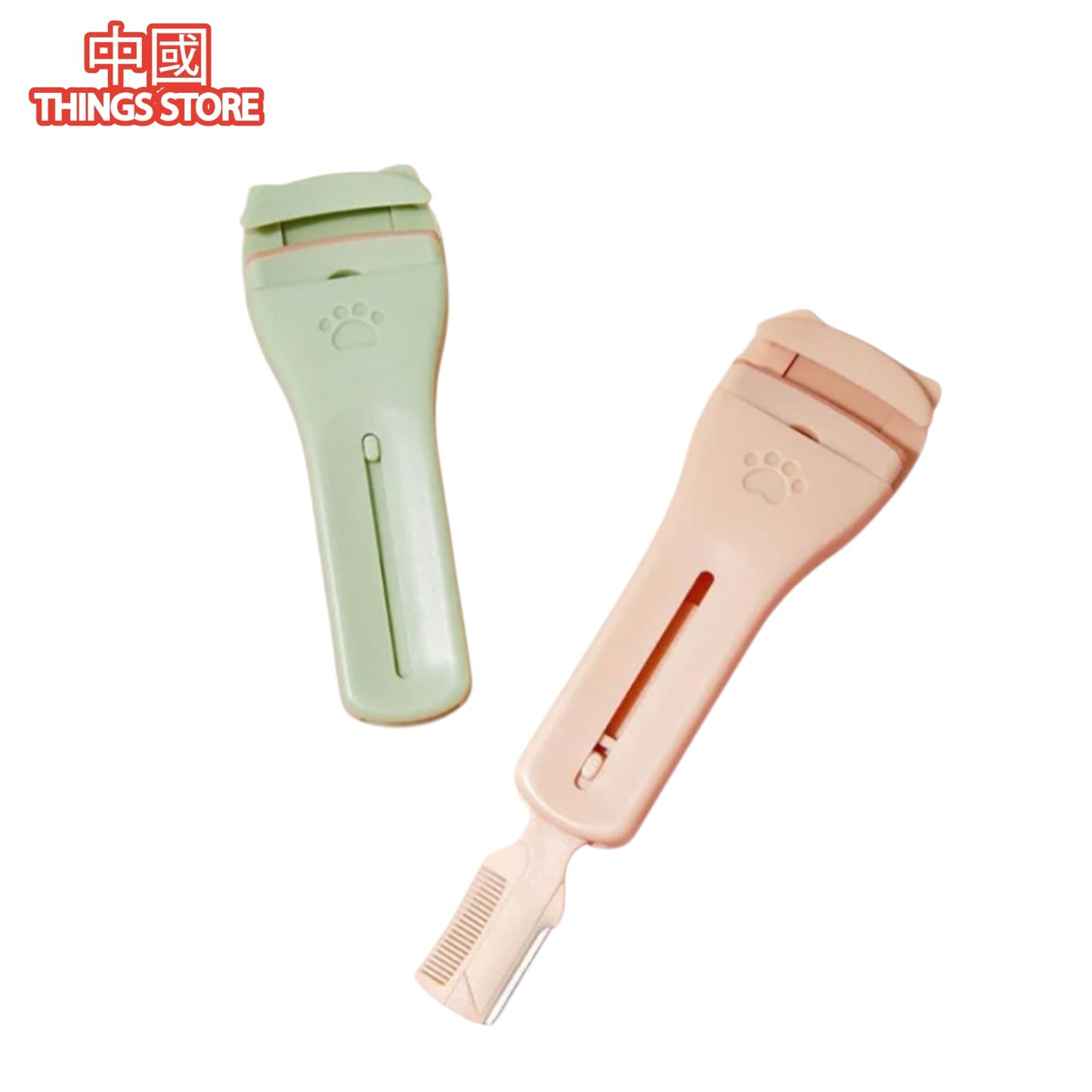 Cortador y enchinador de pestañas y cejas