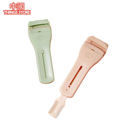 Cortador y enchinador de pestañas y cejas