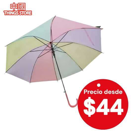 Sombrilla de colores pastel