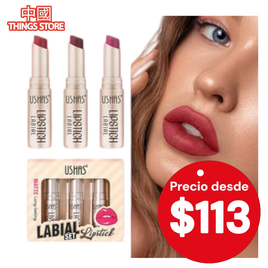 Trio de labiales mate