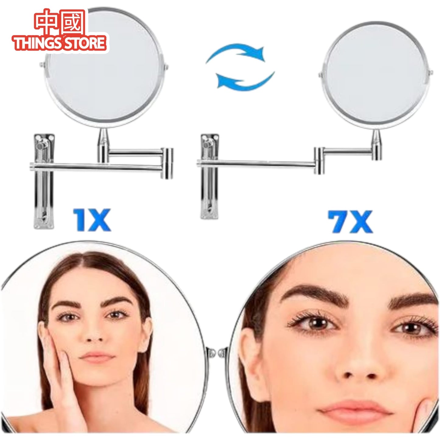 Espejo plegable 360° con aumento