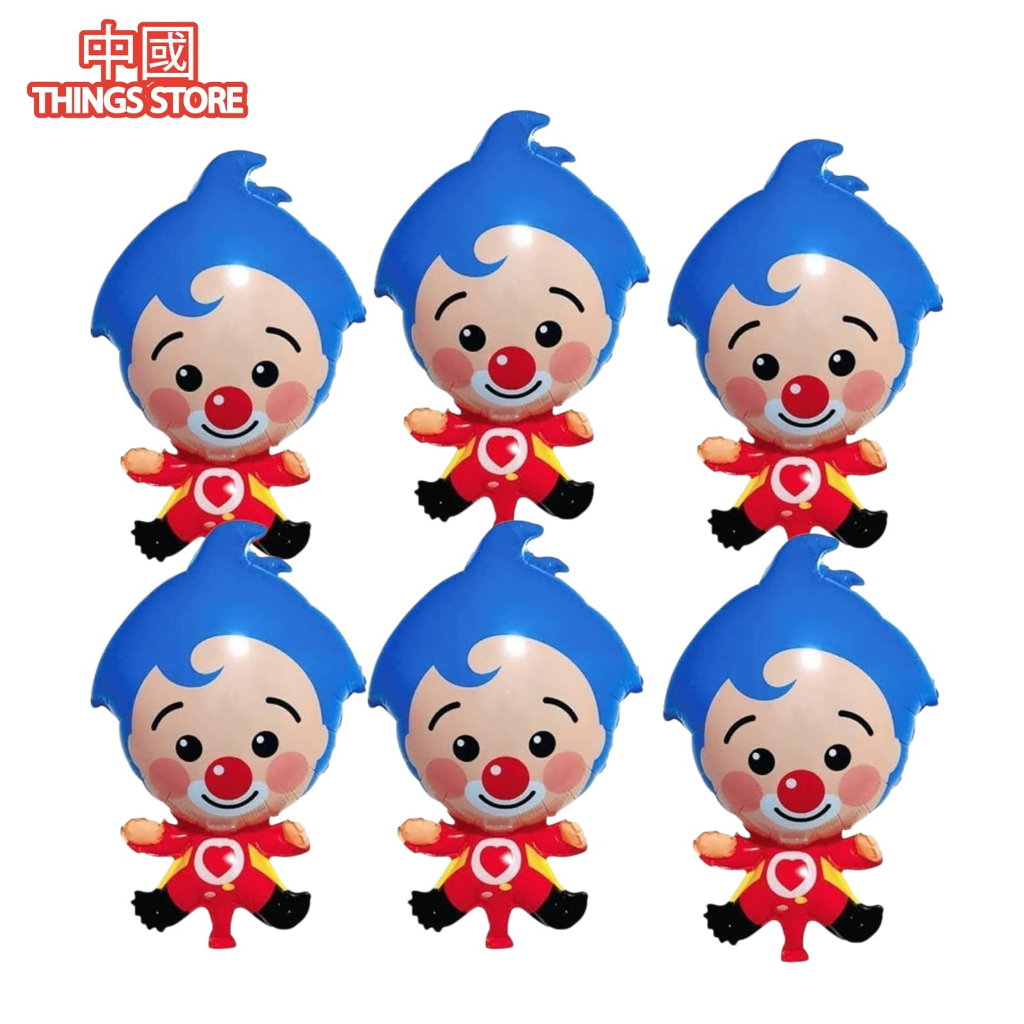 Globo metálico de Personajes 6 PZ