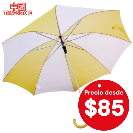 Paraguas de bastón bicolor