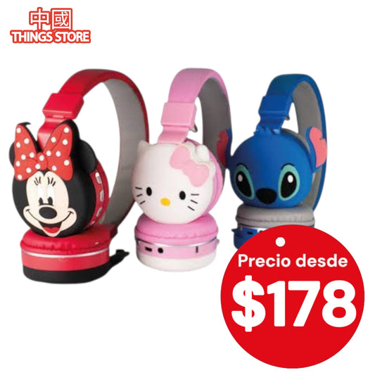 Audífonos de diadema de personajes
