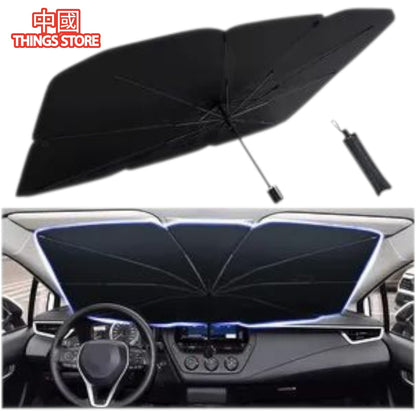 Cubre parabrisas plegable de baston